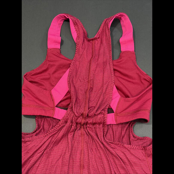 Lululemon Tank Top Bra Red Pink Luxury Designer Athletic Lounge Preppy 6 - Picture 14 of 15